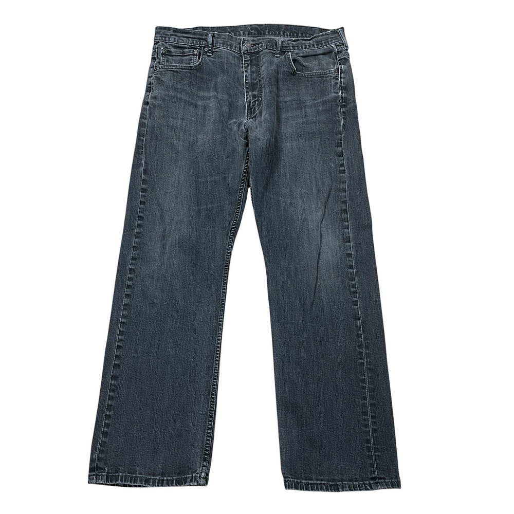Levis 569 Loose Straight Jeans Mens 36x32 (Fits 36x30) Gray Cotton Blend Denim